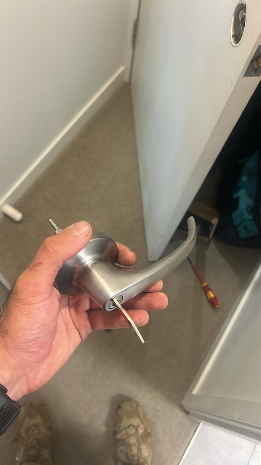Keyed lever handle replaced in Sandringham