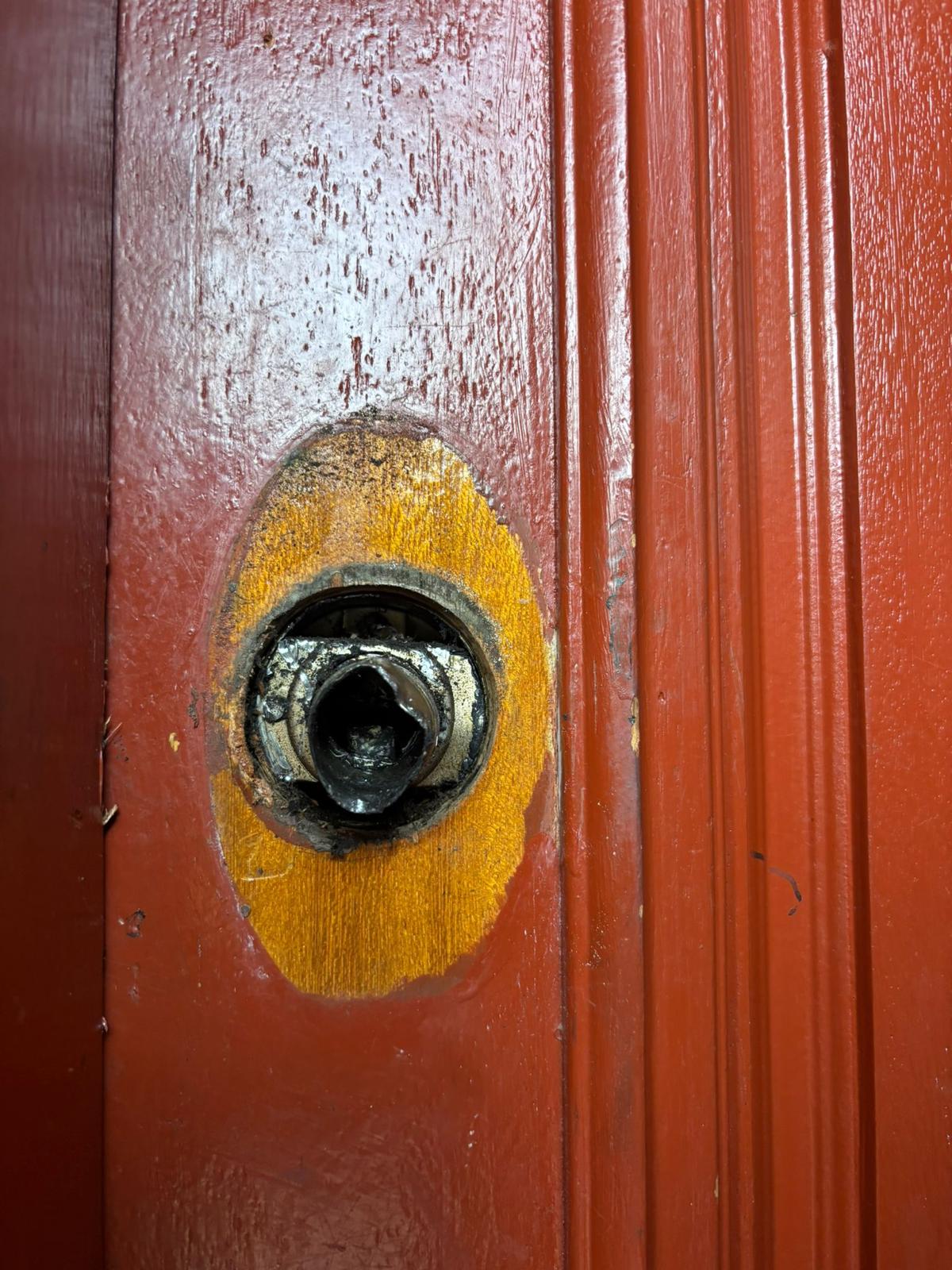 Damaged front door lock replaced in Royal Oak