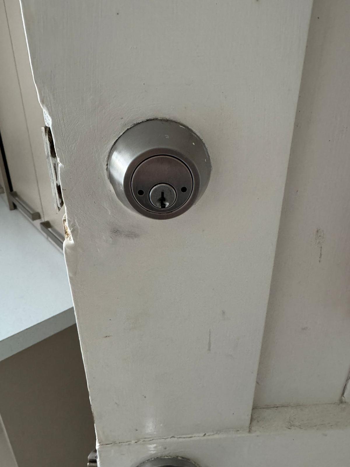 Worn deadbolt replaced in Three Kings